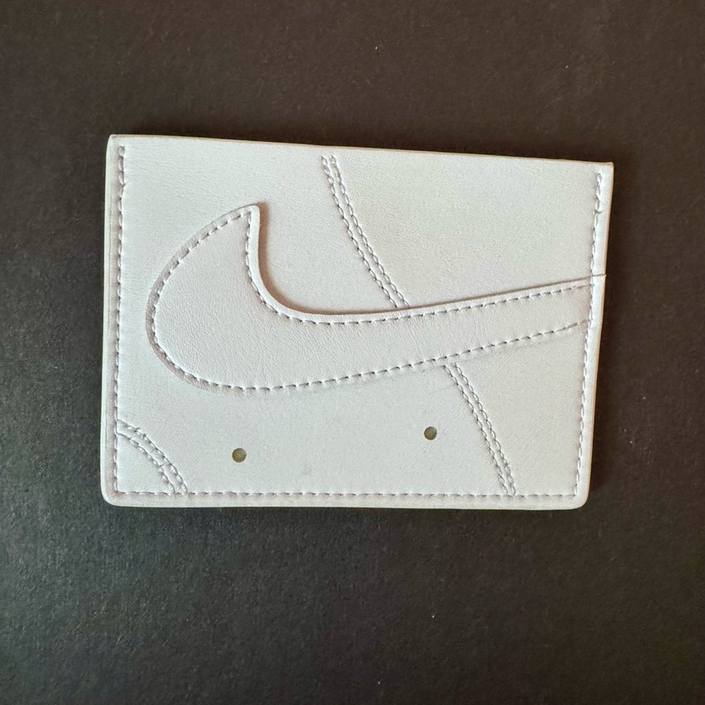 Nike Air Force 1 Card Wallet. White On White. Nike “swoosh”. New without Box